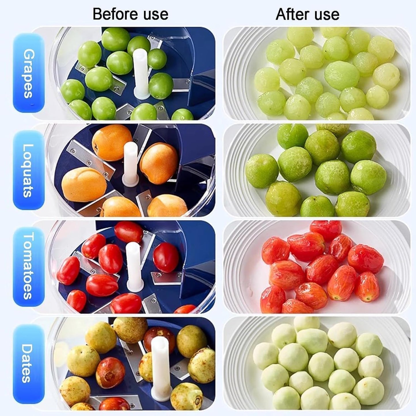 Electric Grape Peeler, Automatic Small Fruit Garlic Peeler Machine, Cherry Tomato Garlics Peeler Skin Remover Tool, Rechargeable Home Kitchen Fruit Skin Peeler for Grapes, Cherry Tomatoes